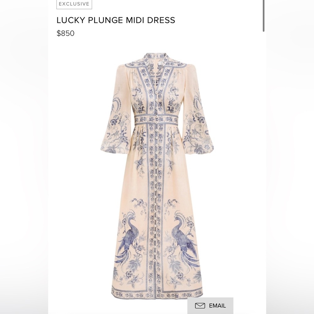 Brand new with tags Zimmermann Dress; gorgeous; wore 1 hour for motherhood shoot